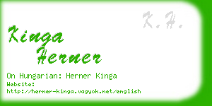 kinga herner business card